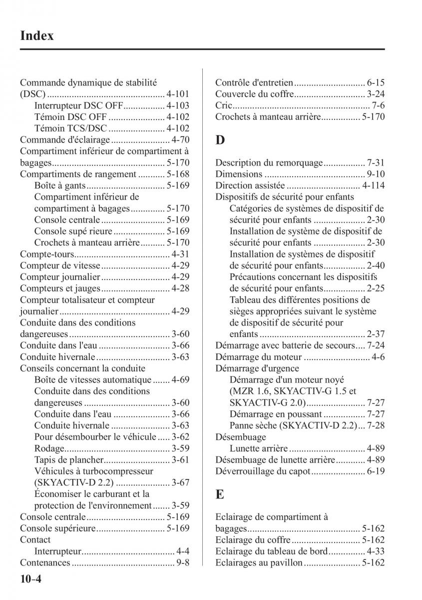 Mazda 3 III manuel du proprietaire / page 736