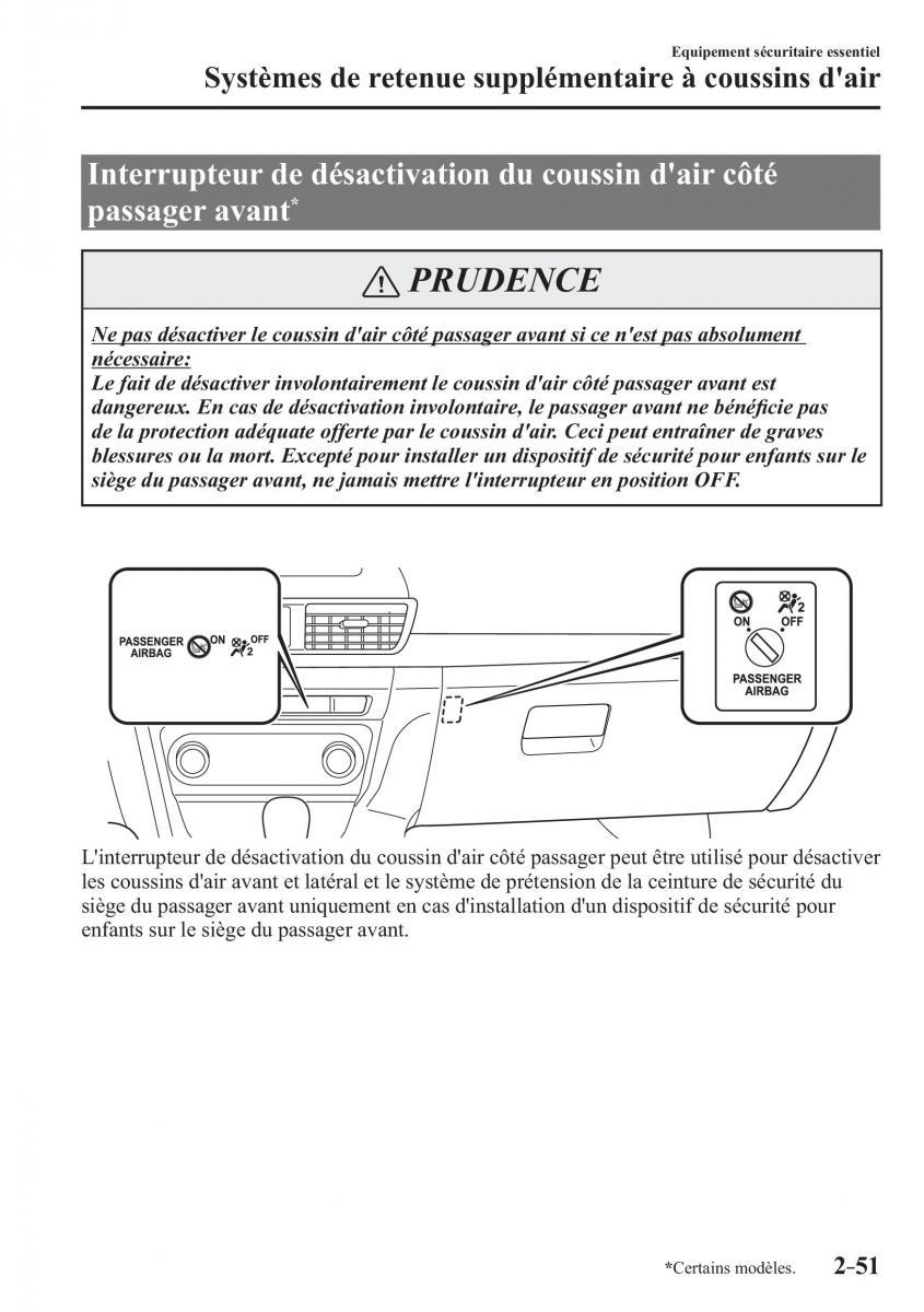 Mazda 3 III manuel du proprietaire / page 75