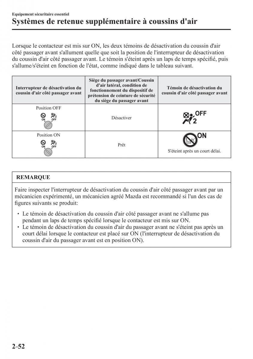 Mazda 3 III manuel du proprietaire / page 76