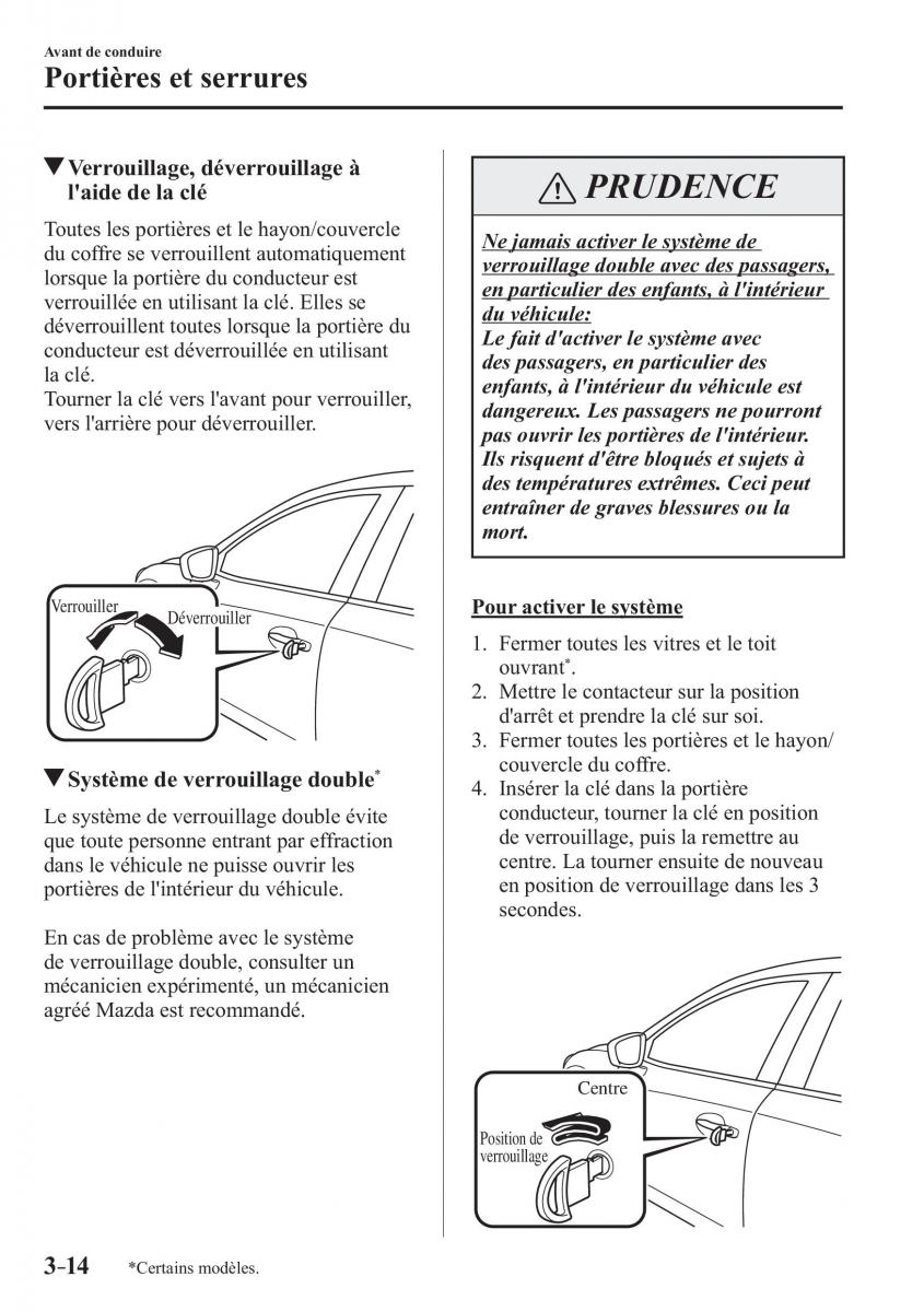 Mazda 3 III manuel du proprietaire / page 100