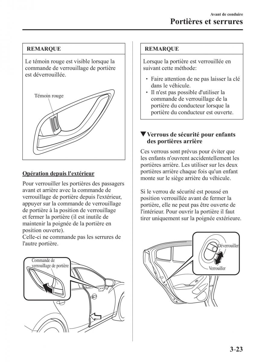 Mazda 3 III manuel du proprietaire / page 109