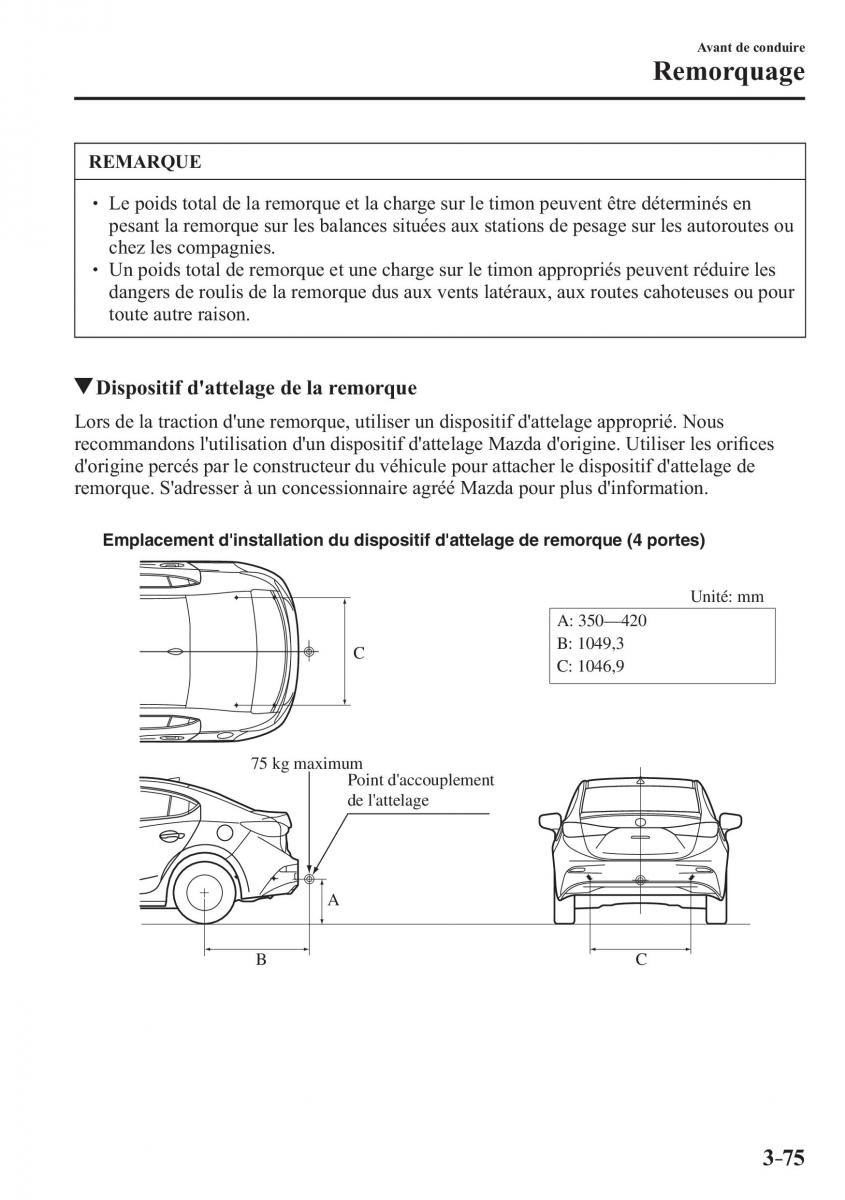 Mazda 3 III manuel du proprietaire / page 161