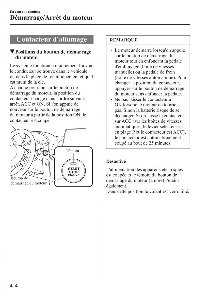 Mazda 3 III manuel du proprietaire / page 170