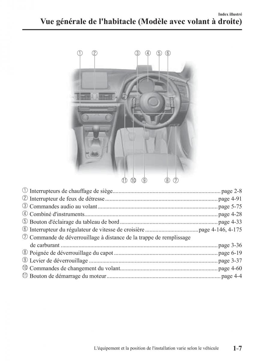 Mazda 3 III manuel du proprietaire / page 19