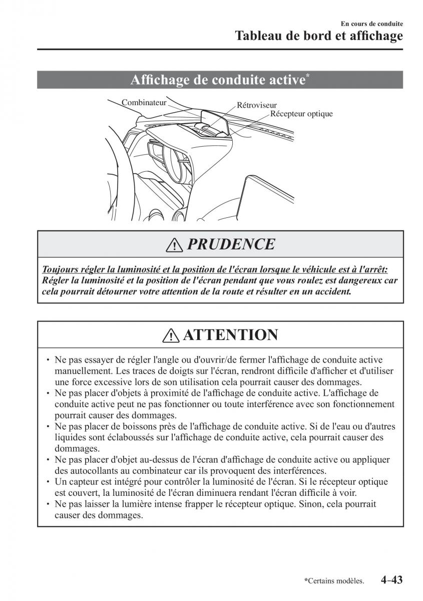 Mazda 3 III manuel du proprietaire / page 209