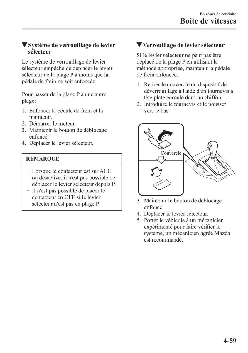 Mazda 3 III manuel du proprietaire / page 225