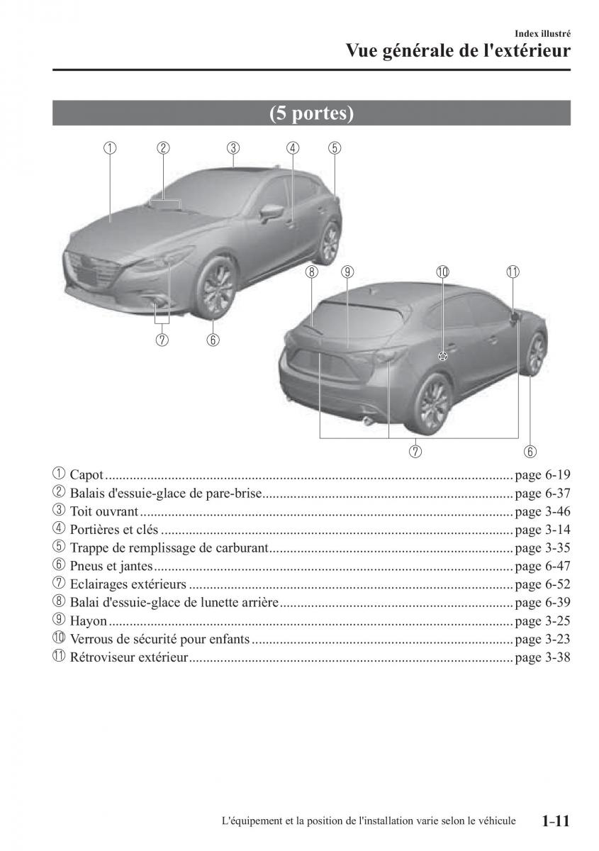 Mazda 3 III manuel du proprietaire / page 23