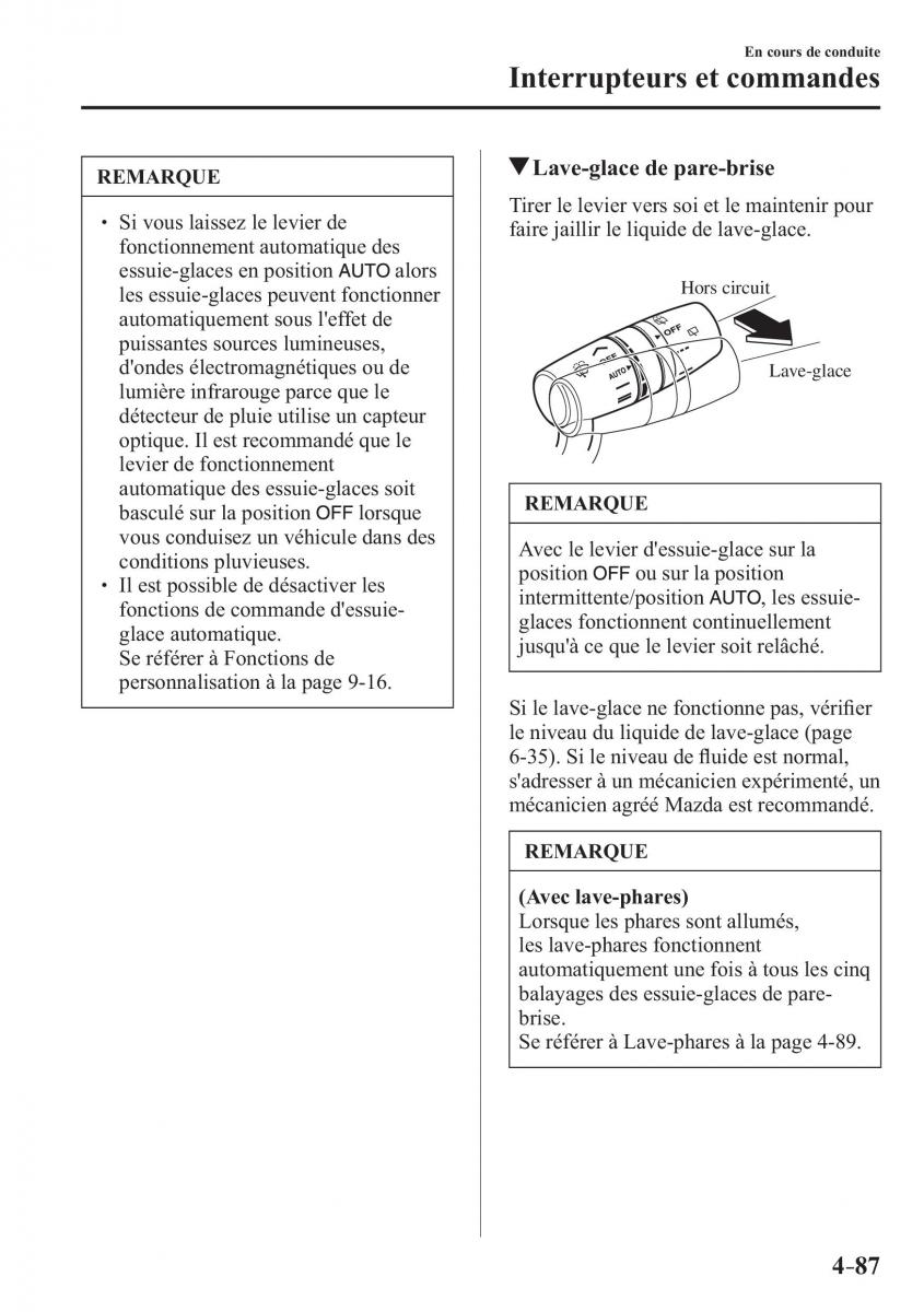 Mazda 3 III manuel du proprietaire / page 253