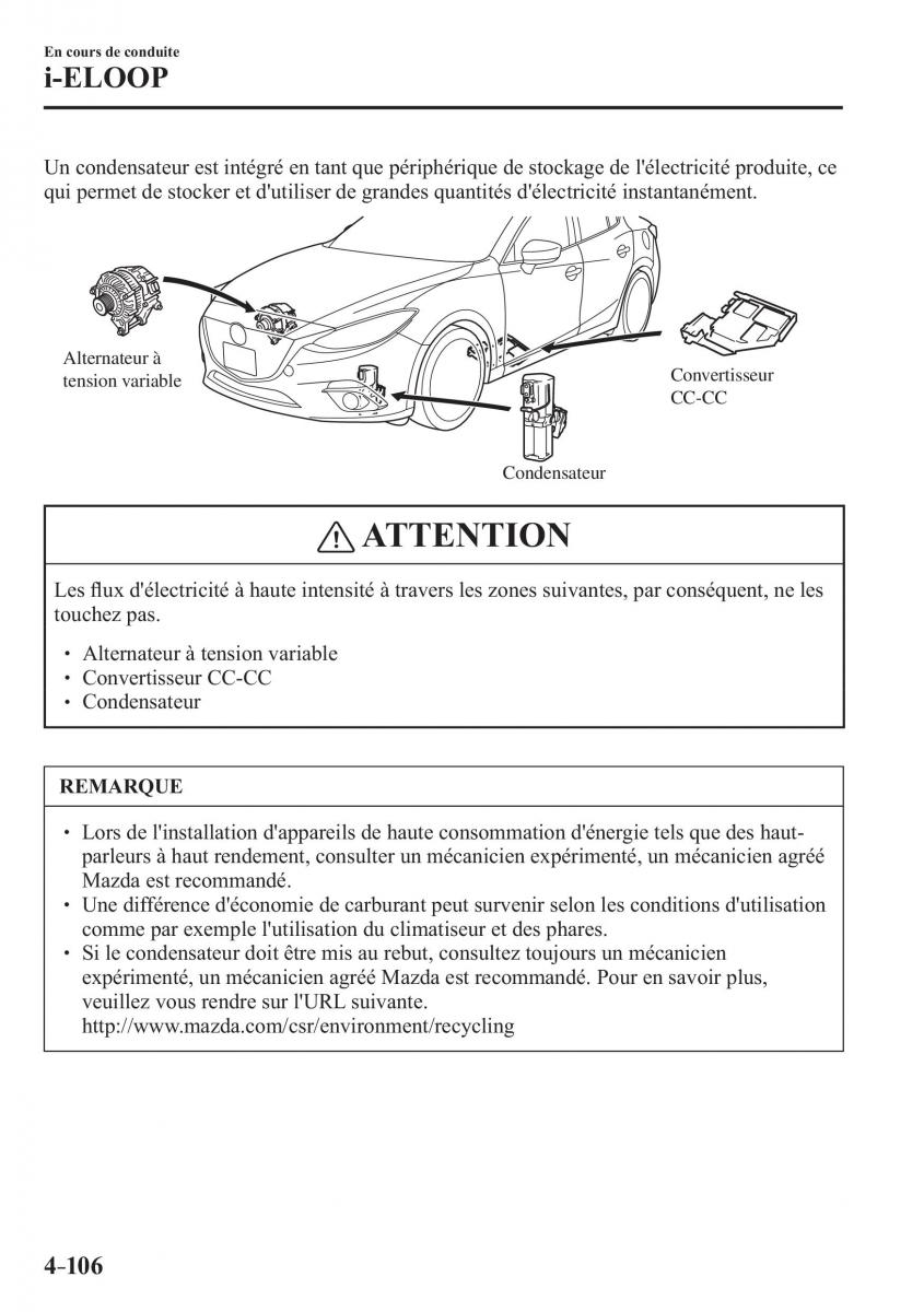 Mazda 3 III manuel du proprietaire / page 272