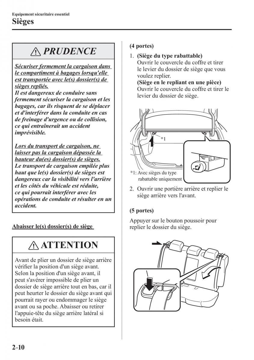 Mazda 3 III manuel du proprietaire / page 34