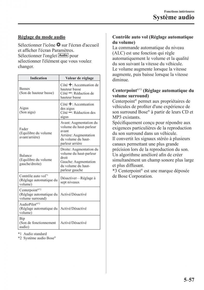 Mazda 3 III manuel du proprietaire / page 427