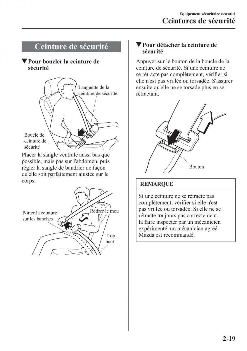 Mazda 3 III manuel du proprietaire / page 43