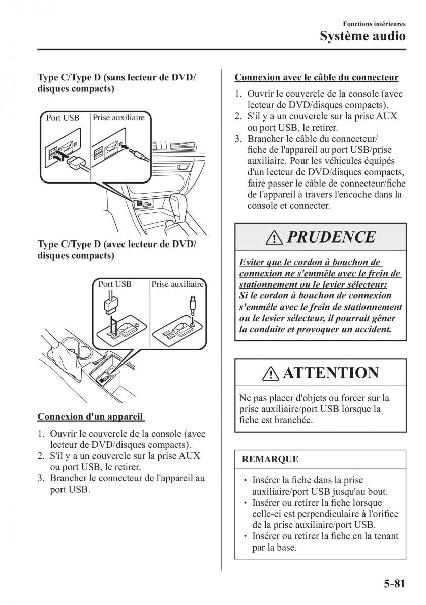 Mazda 3 III manuel du proprietaire / page 451