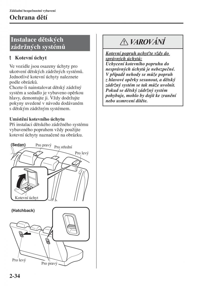 Mazda 3 III navod k obsludze / page 58