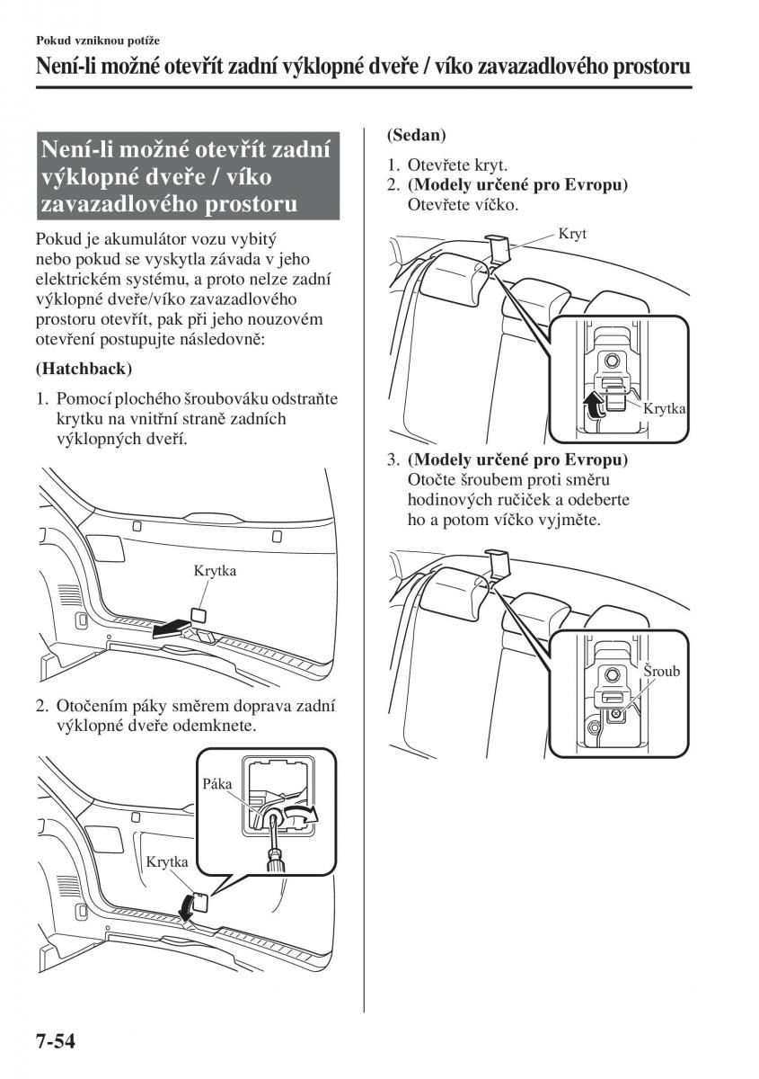 Mazda 3 III navod k obsludze / page 630