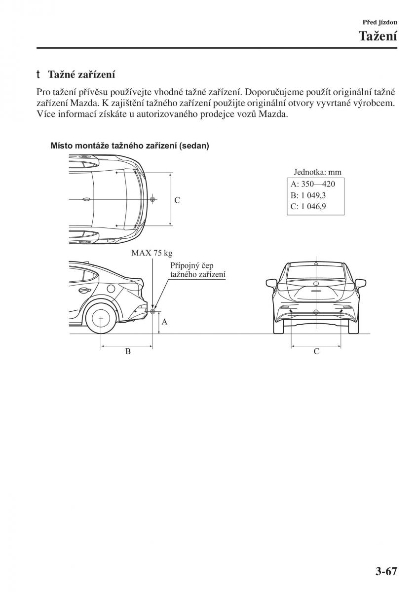 Mazda 3 III navod k obsludze / page 145