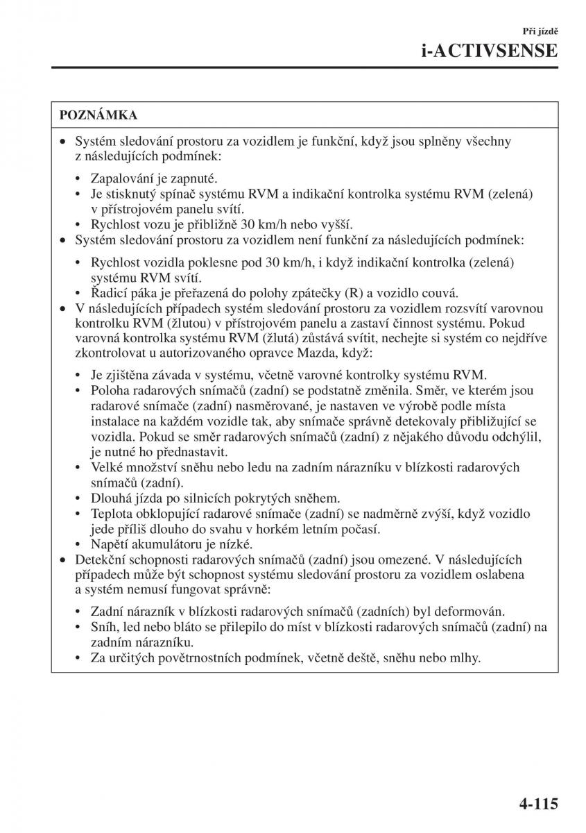 Mazda 3 III navod k obsludze / page 265