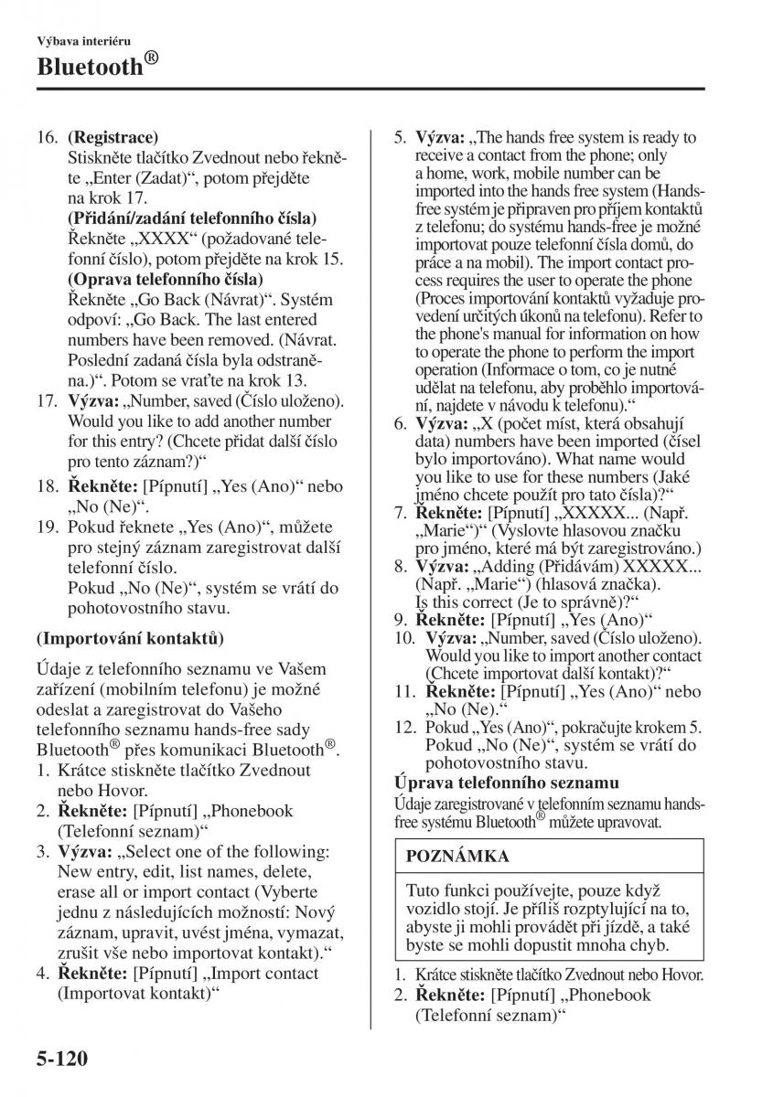 Mazda 3 III navod k obsludze / page 454