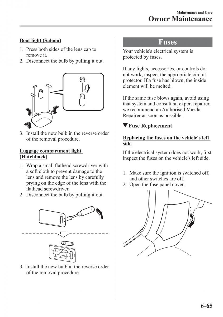 Mazda 3 III owners manual / page 561