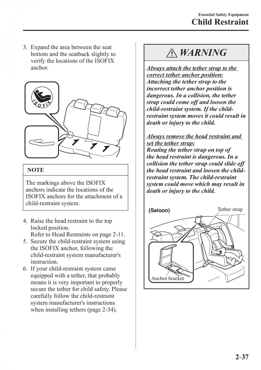 Mazda 3 III owners manual / page 61