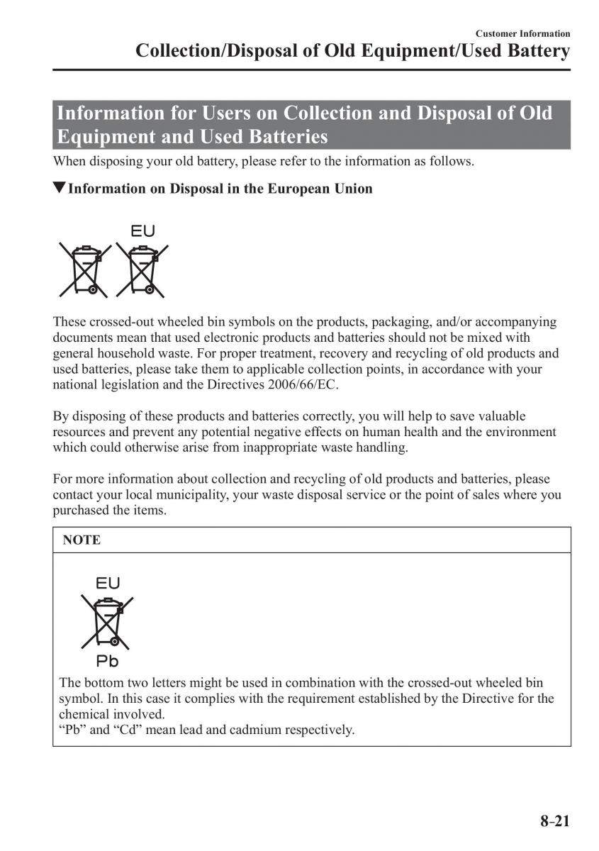 Mazda 3 III owners manual / page 653