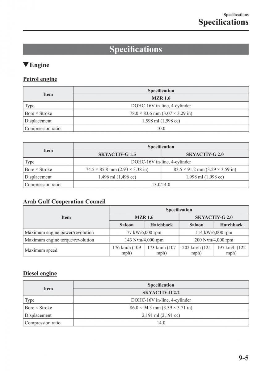 Mazda 3 III owners manual / page 659