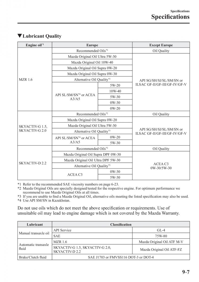 Mazda 3 III owners manual / page 661