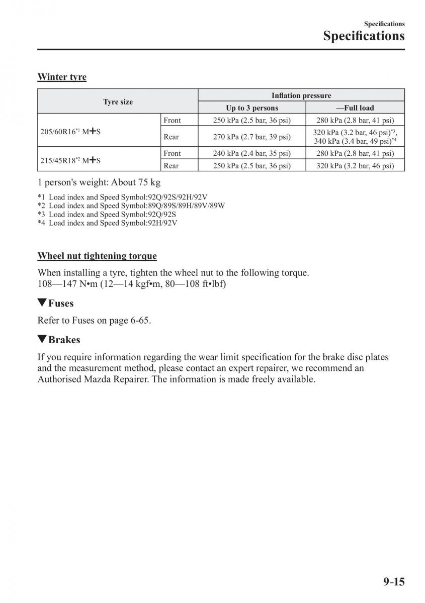 Mazda 3 III owners manual / page 669