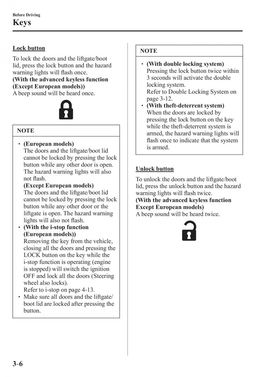 Mazda 3 III owners manual / page 84