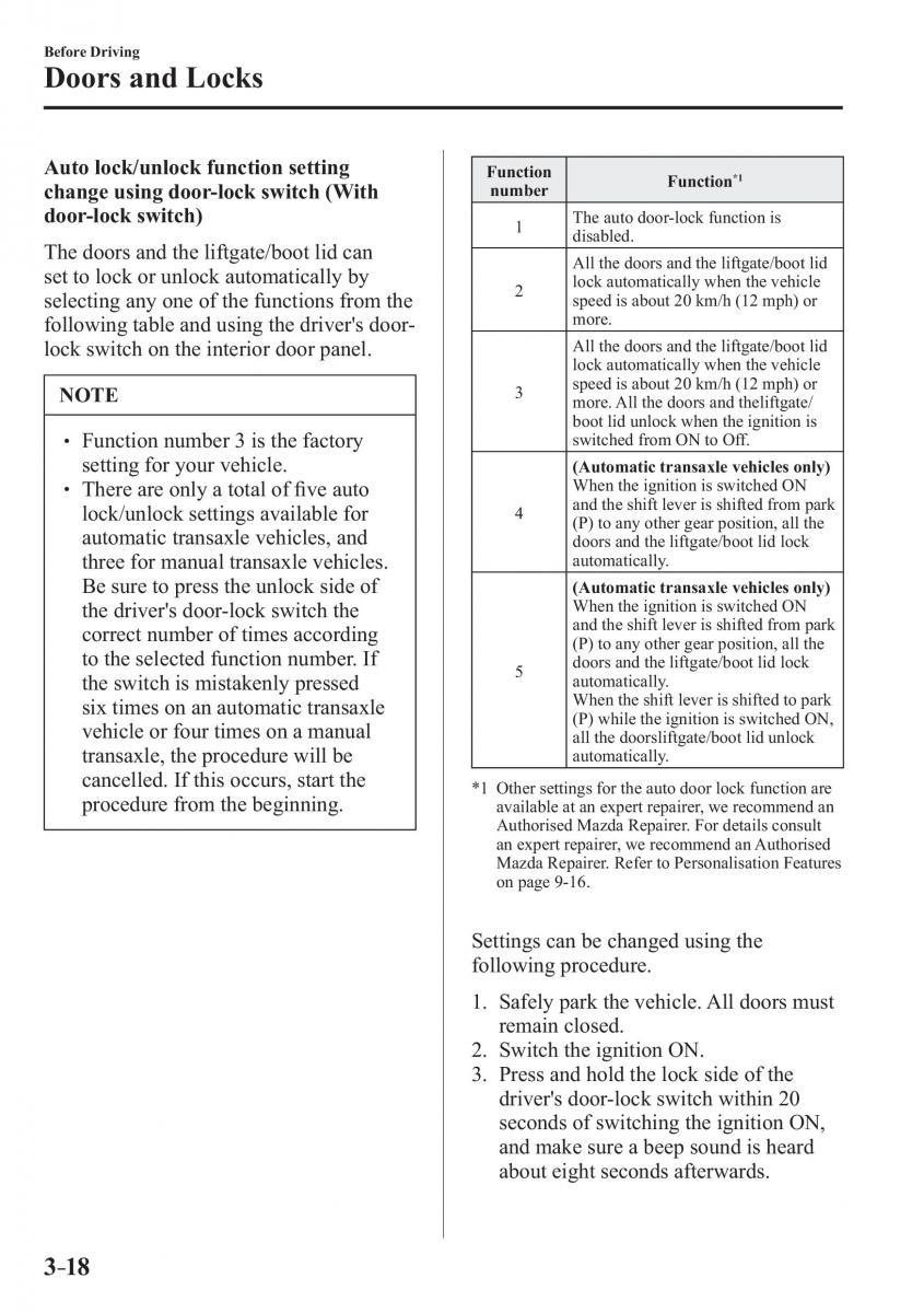 Mazda 3 III owners manual / page 96