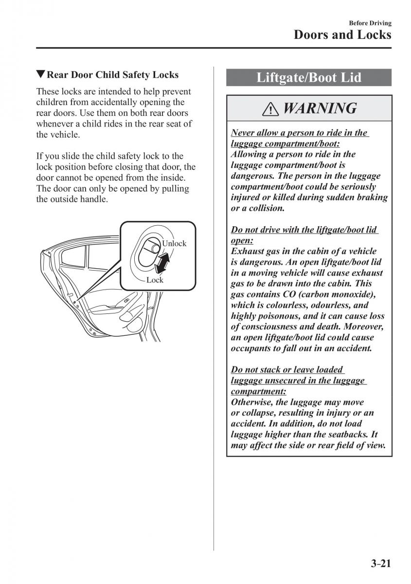 Mazda 3 III owners manual / page 99