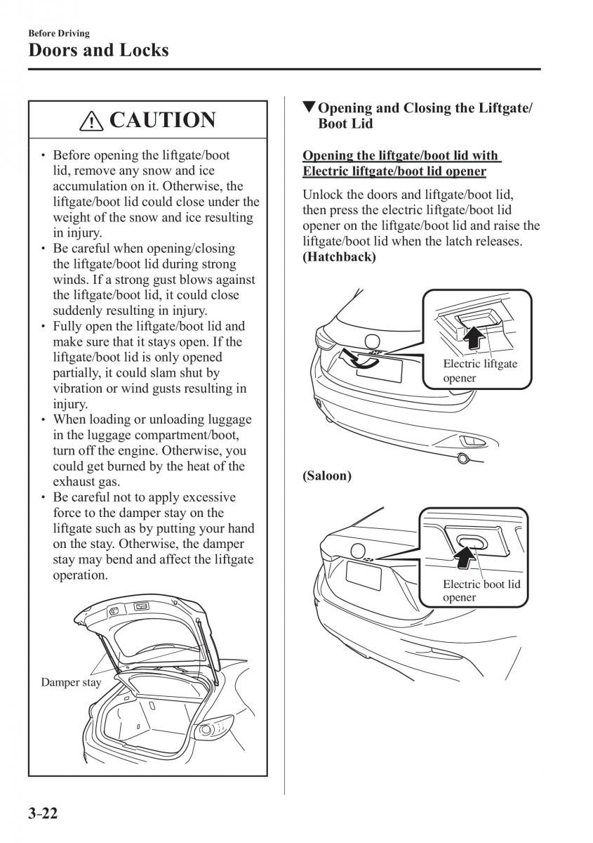 Mazda 3 III owners manual / page 100