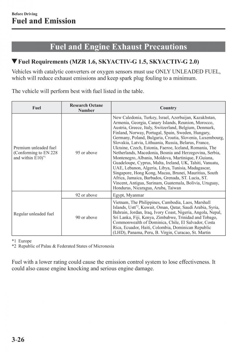 Mazda 3 III owners manual / page 104