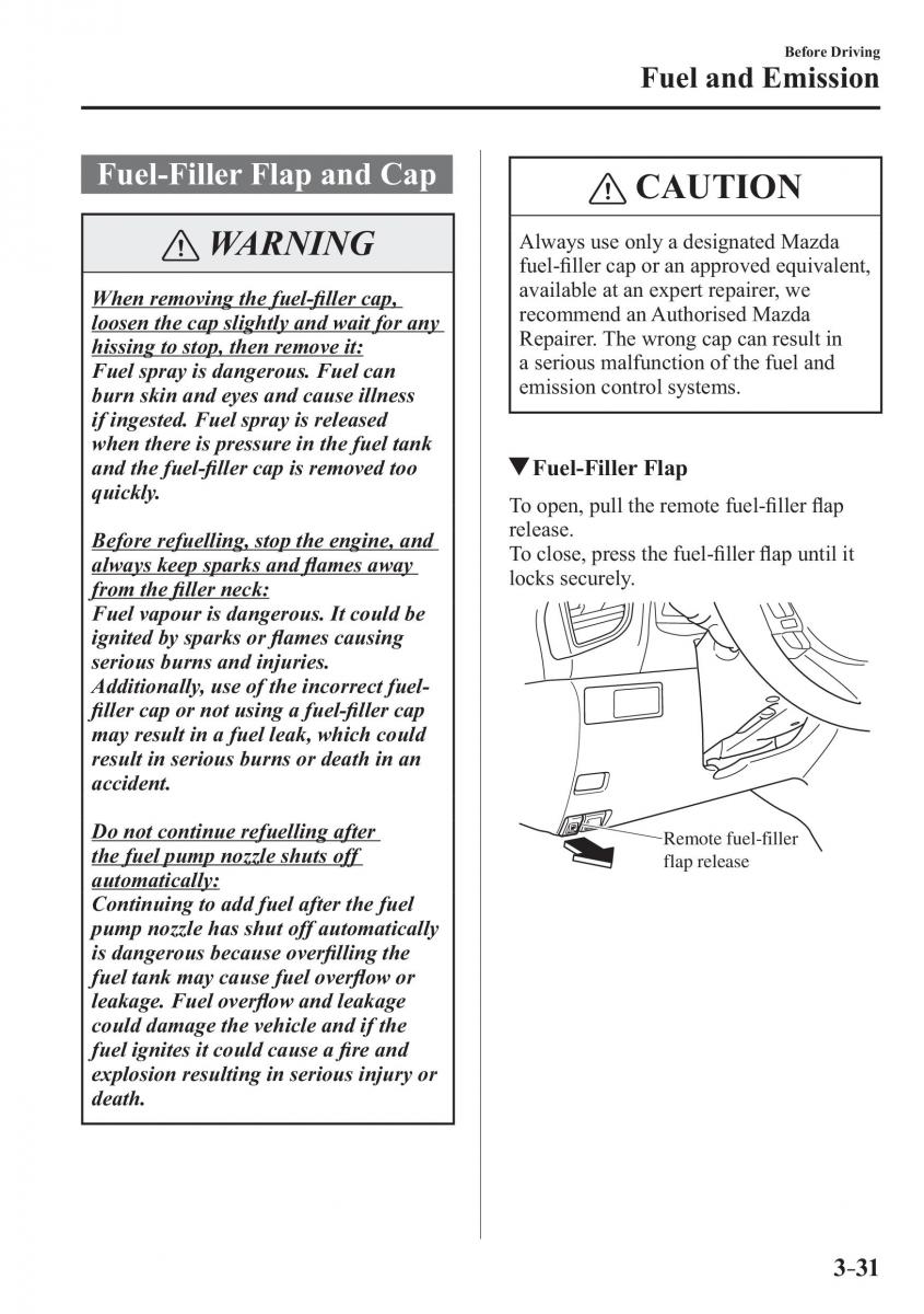 Mazda 3 III owners manual / page 109