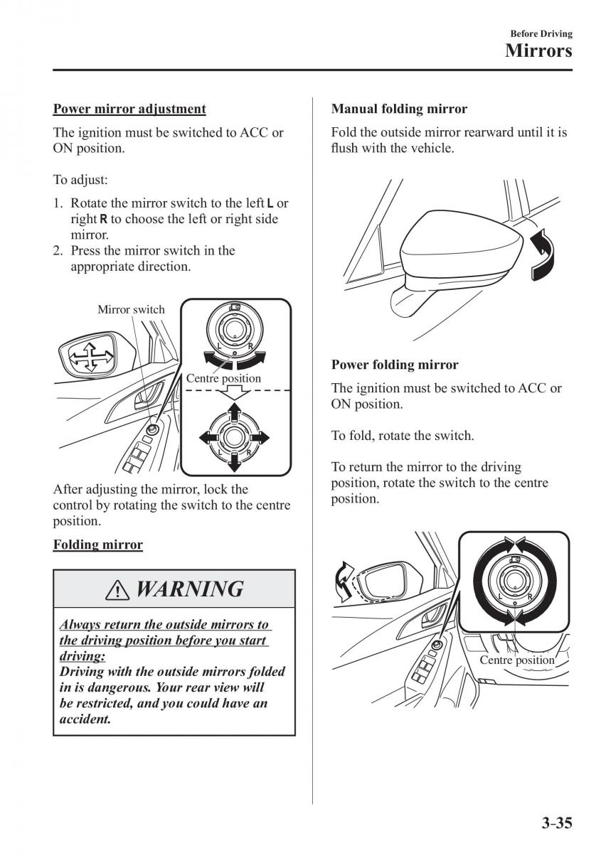 Mazda 3 III owners manual / page 113