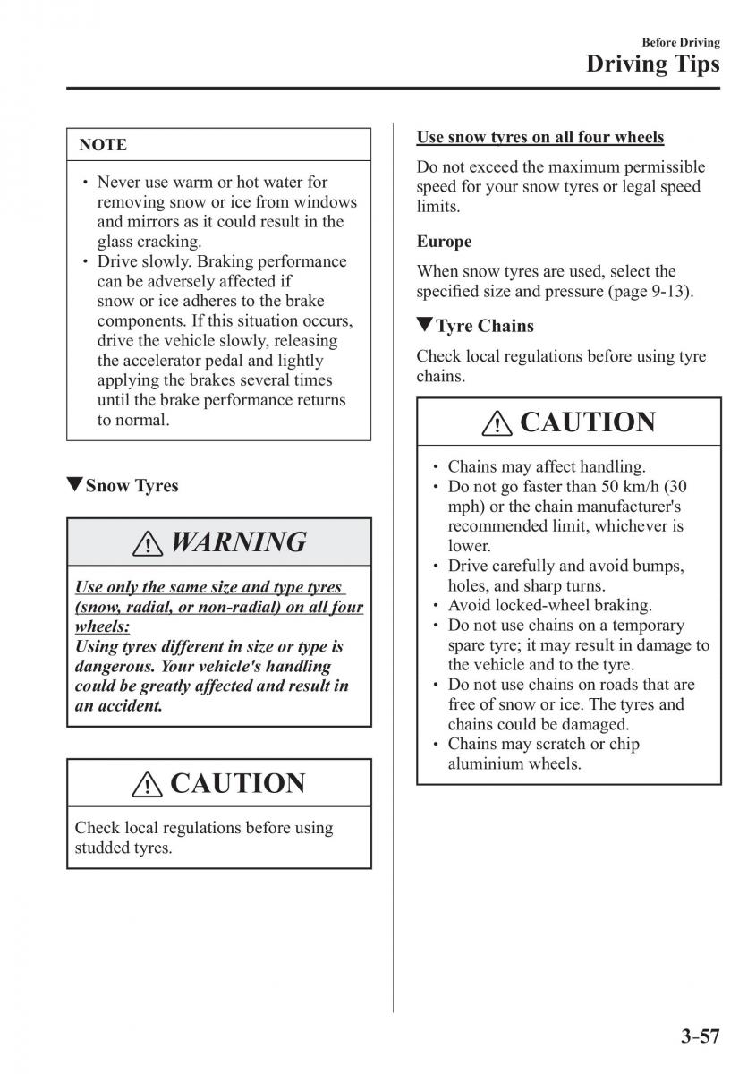 Mazda 3 III owners manual / page 135