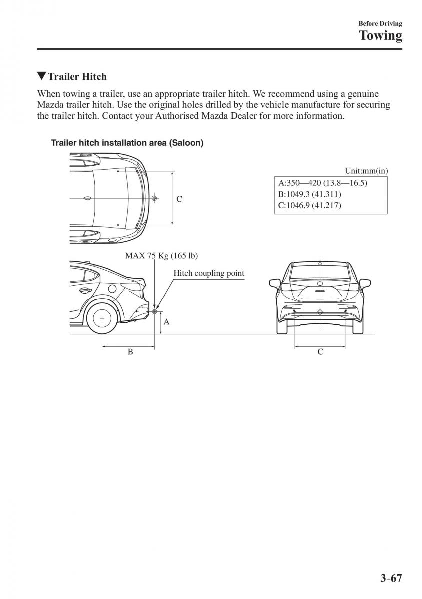 Mazda 3 III owners manual / page 145