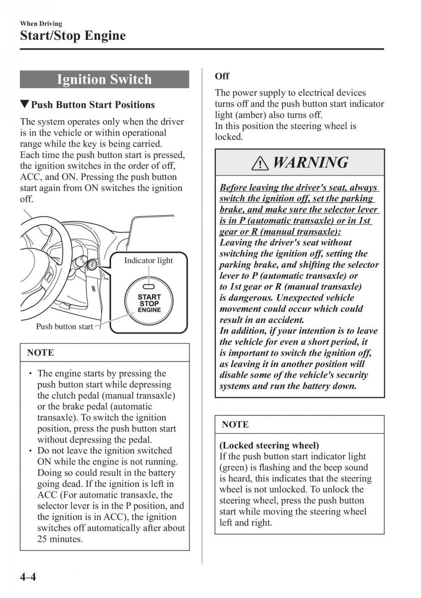 Mazda 3 III owners manual / page 154