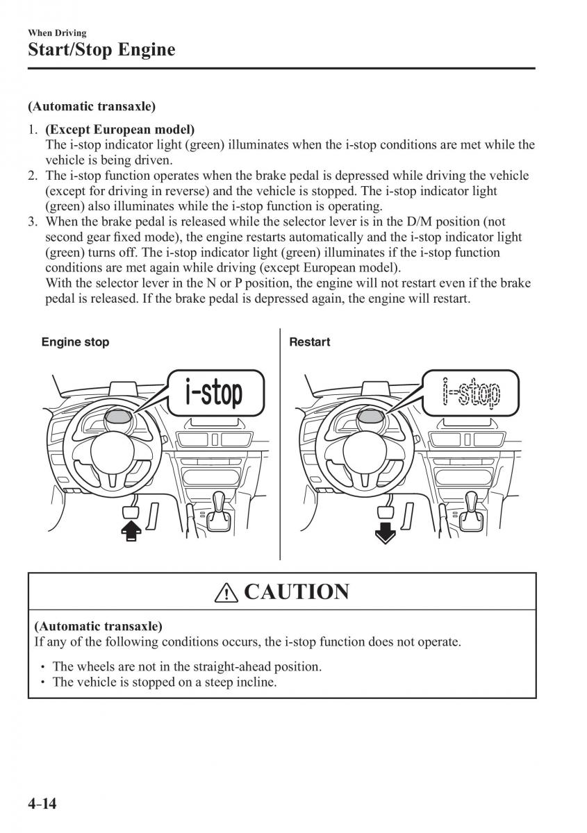 Mazda 3 III owners manual / page 164