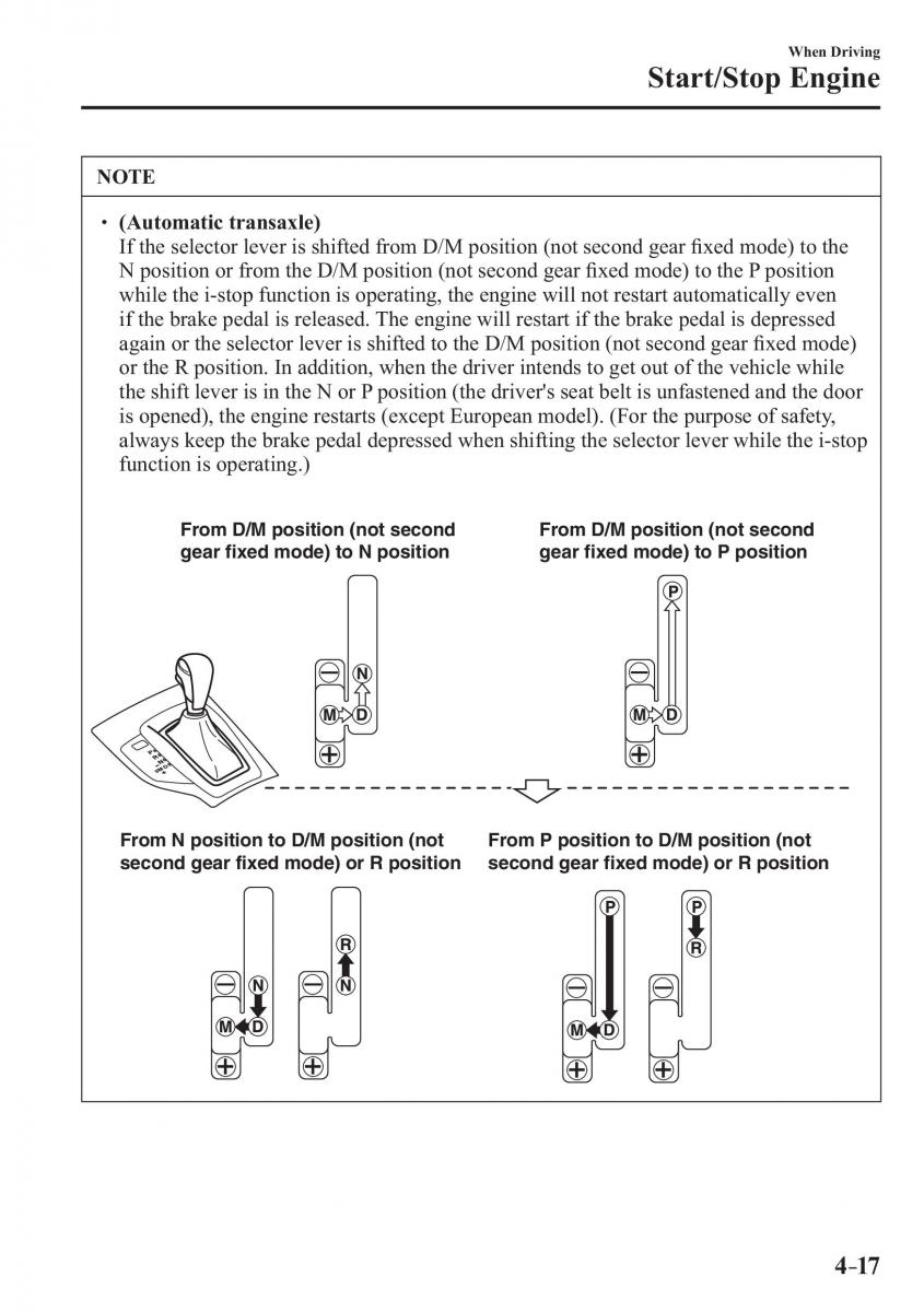 Mazda 3 III owners manual / page 167