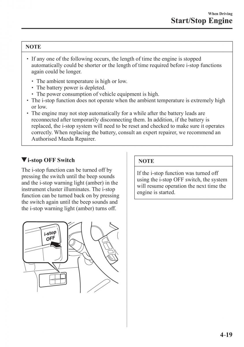 Mazda 3 III owners manual / page 169