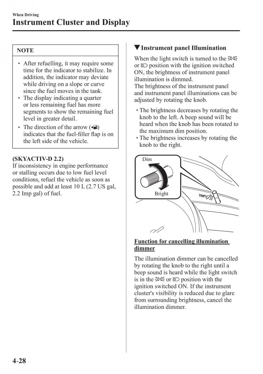 Mazda 3 III owners manual / page 178