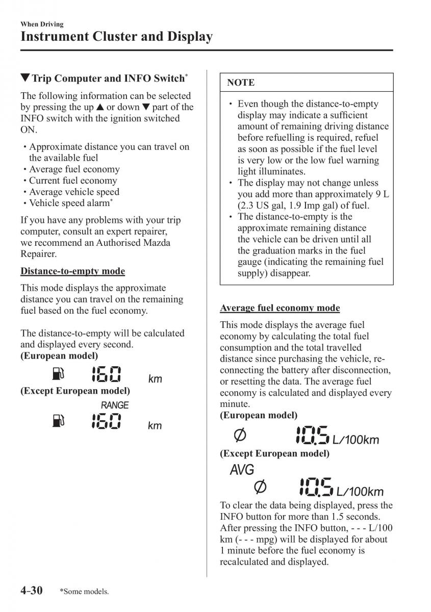 Mazda 3 III owners manual / page 180