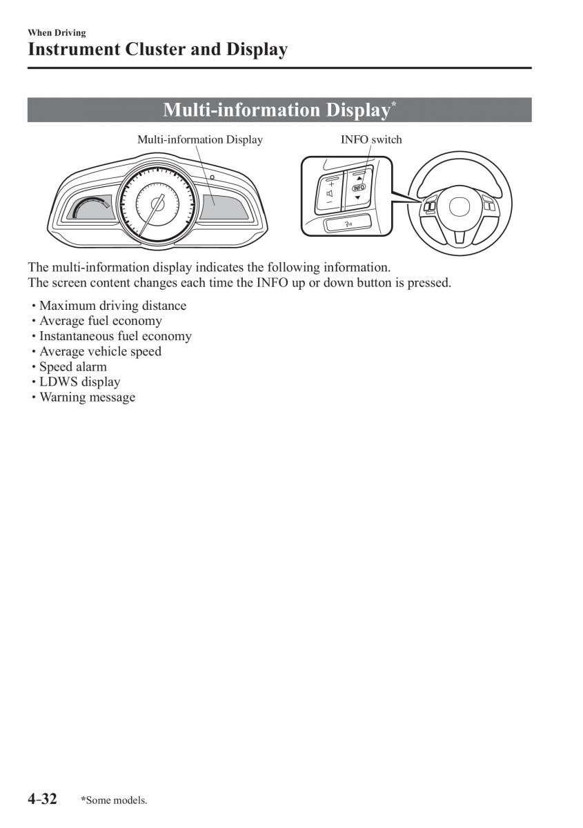 Mazda 3 III owners manual / page 182