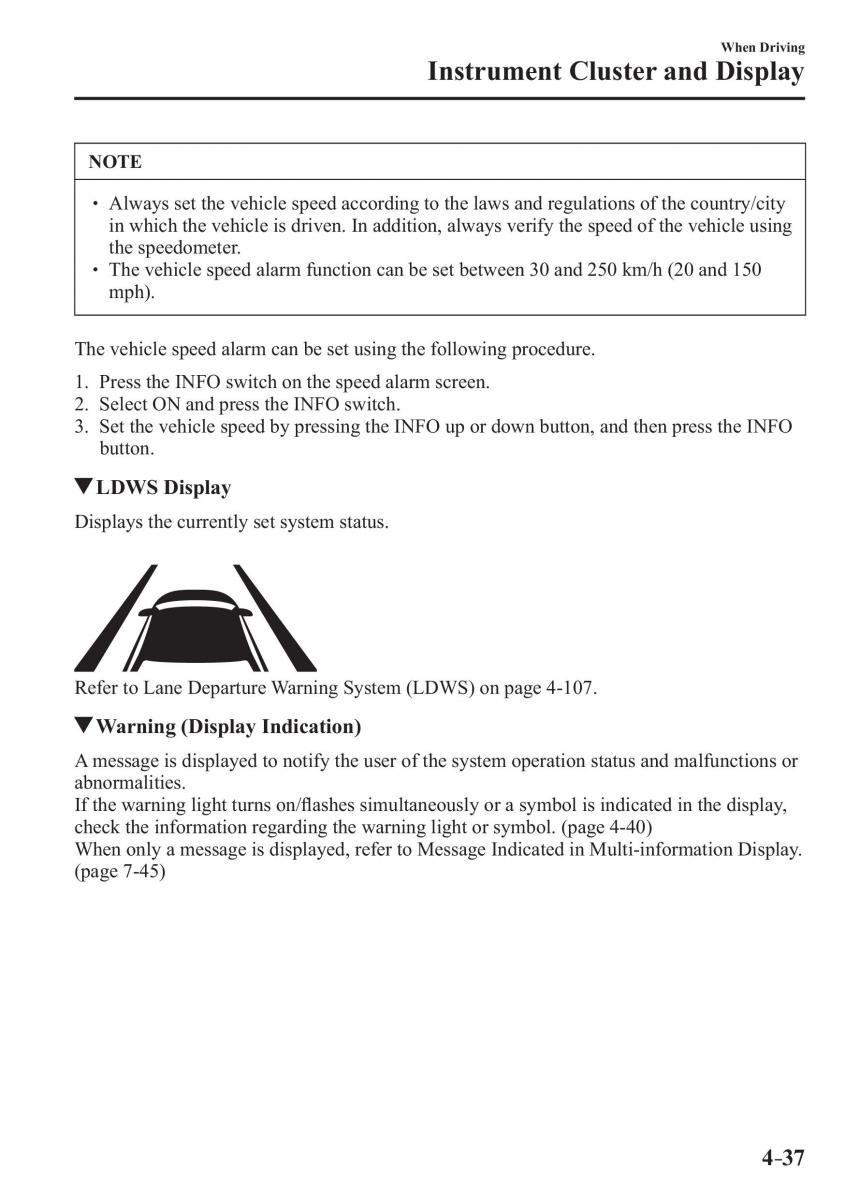 Mazda 3 III owners manual / page 187