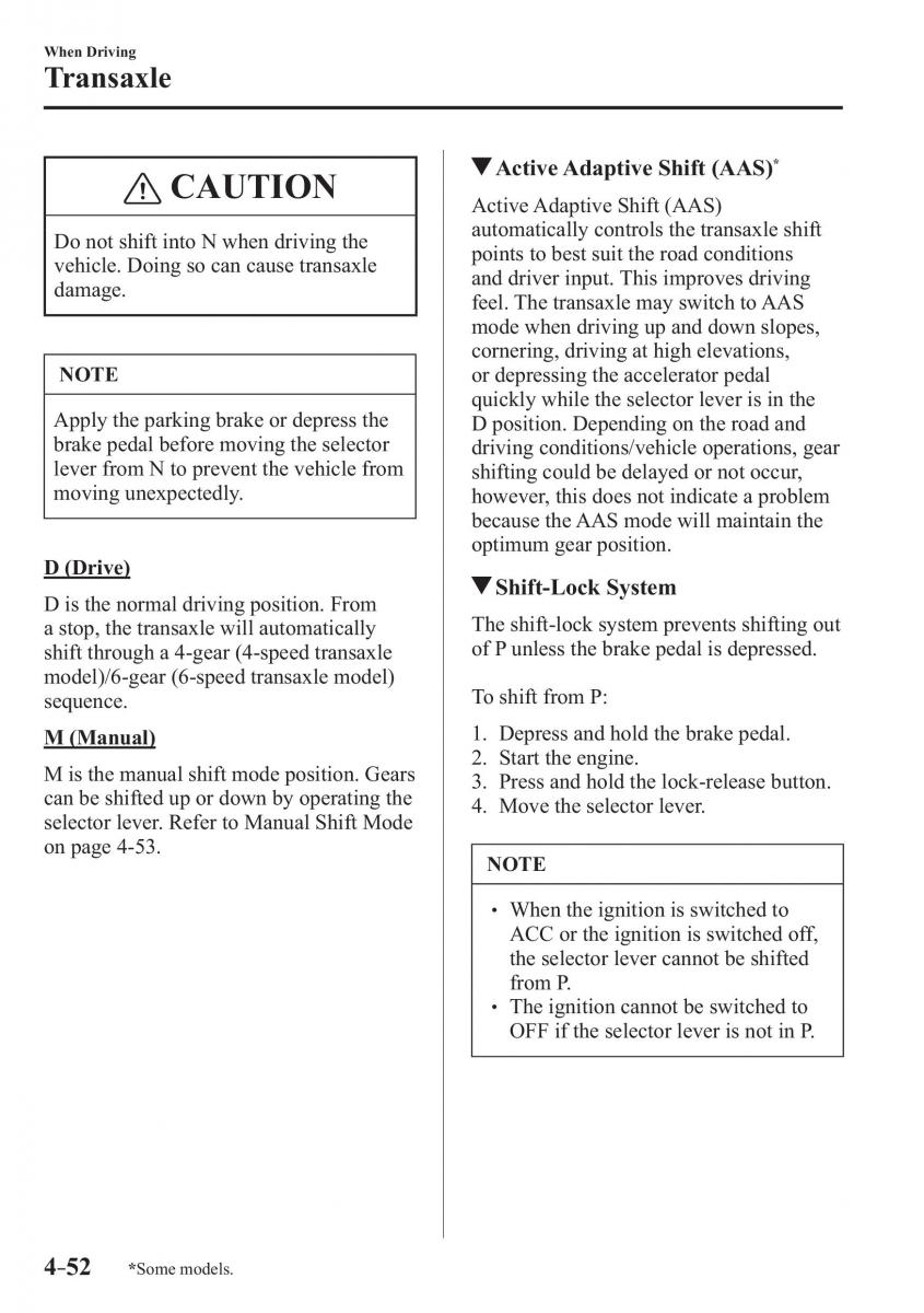 Mazda 3 III owners manual / page 202