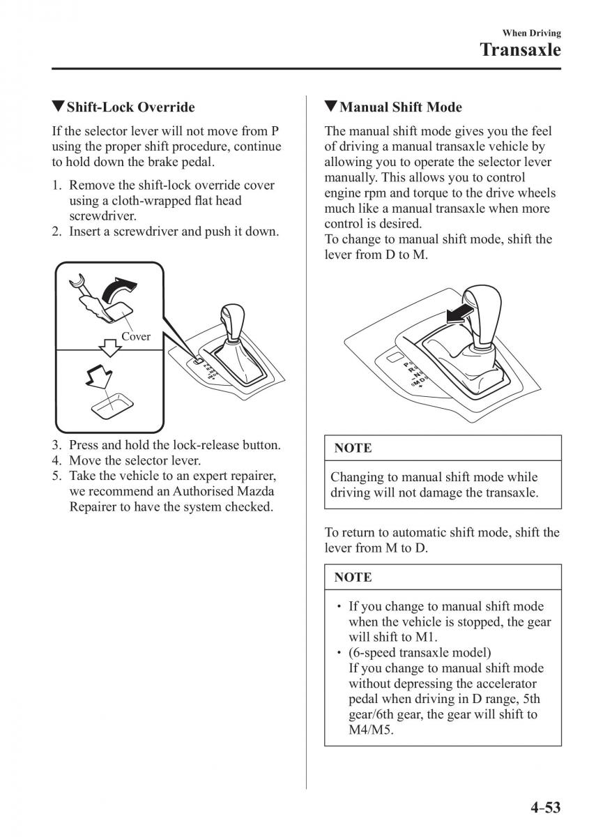 Mazda 3 III owners manual / page 203