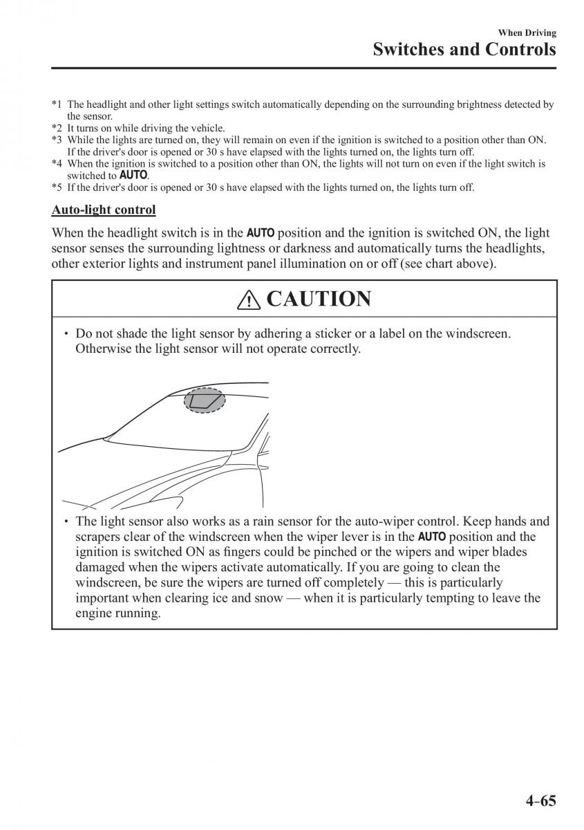 Mazda 3 III owners manual / page 215