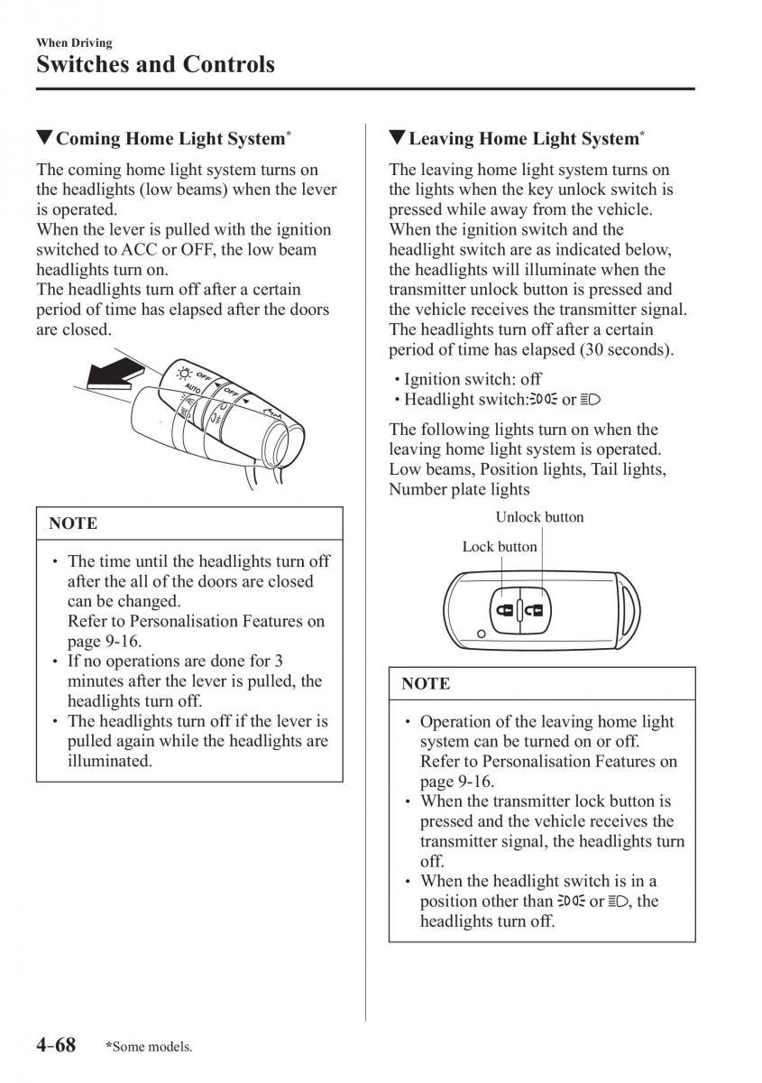 Mazda 3 III owners manual / page 218