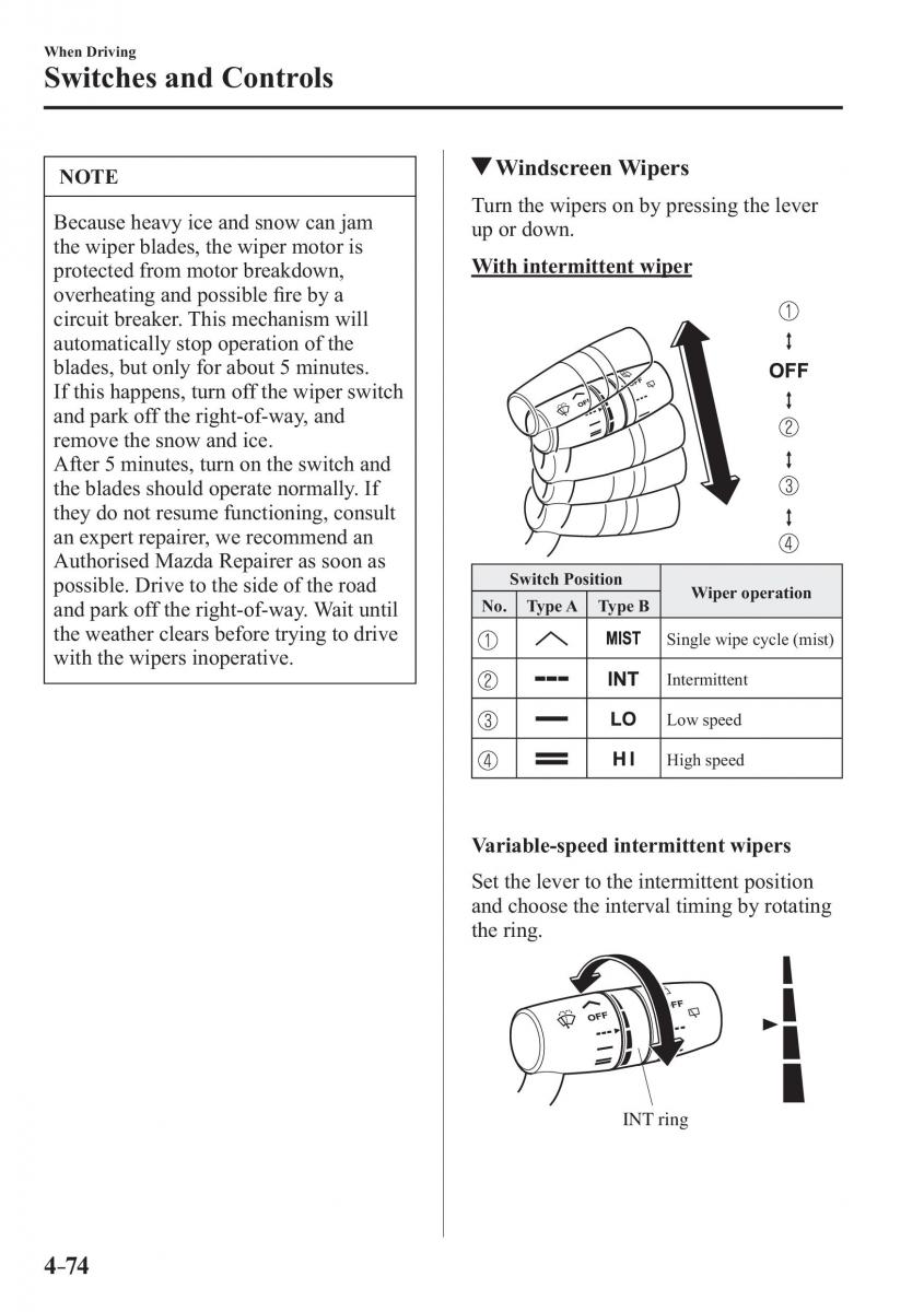 Mazda 3 III owners manual / page 224